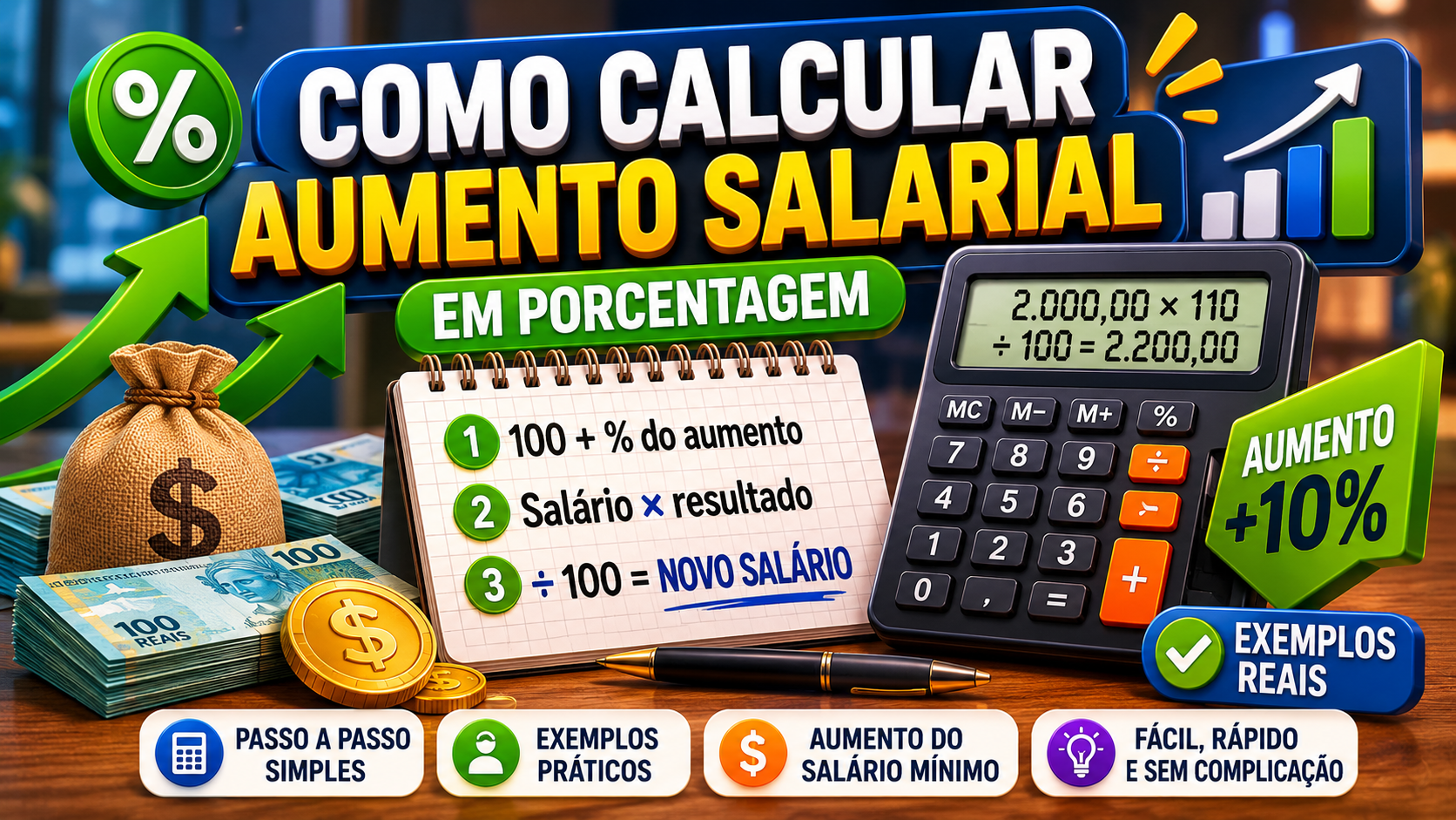 Como calcular aumento salarial