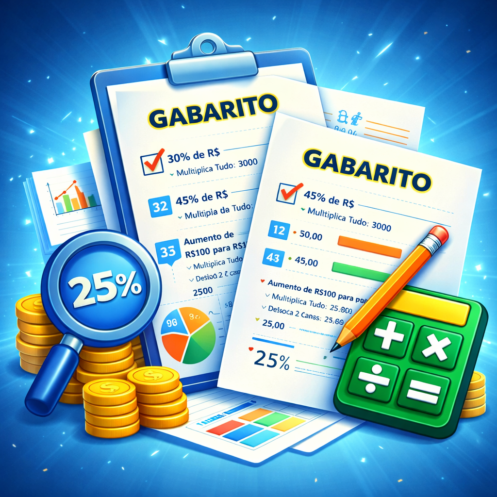 gabarito de porcentagem