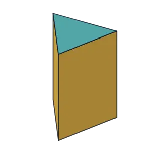 Prisma de base triangular girando, mostrando todas as faces